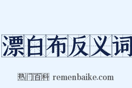 漂白布反义词是什么意思的图片